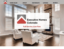 Tablet Screenshot of executivehomescolorado.com